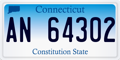CT license plate AN64302