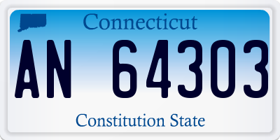CT license plate AN64303