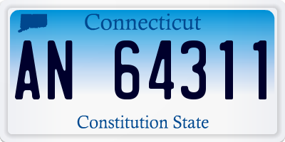 CT license plate AN64311