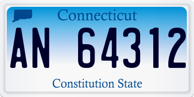 CT license plate AN64312
