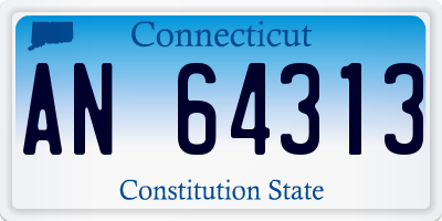 CT license plate AN64313