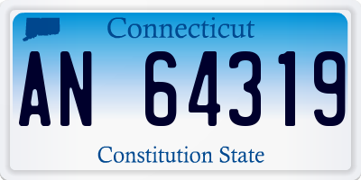 CT license plate AN64319