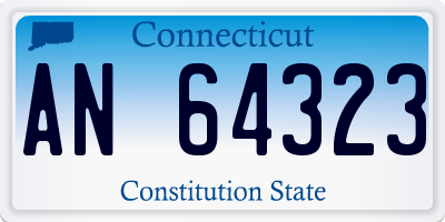 CT license plate AN64323