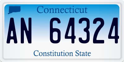 CT license plate AN64324