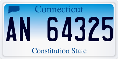CT license plate AN64325