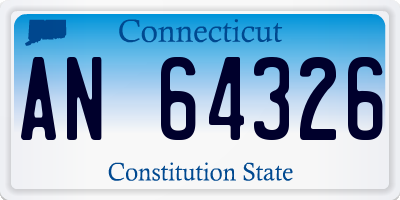 CT license plate AN64326