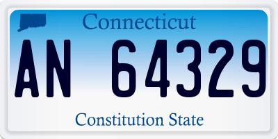 CT license plate AN64329