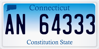CT license plate AN64333