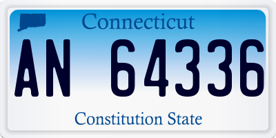 CT license plate AN64336
