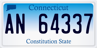 CT license plate AN64337