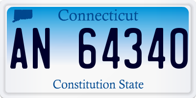 CT license plate AN64340