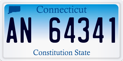 CT license plate AN64341