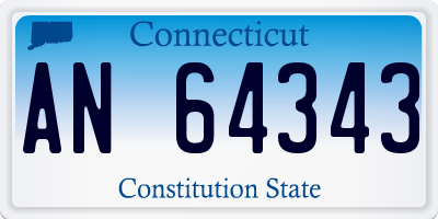 CT license plate AN64343