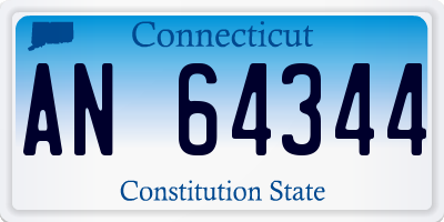 CT license plate AN64344