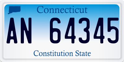 CT license plate AN64345