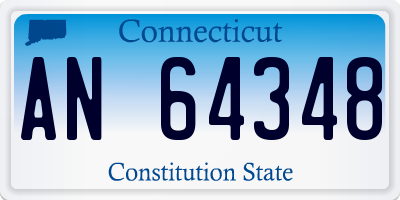 CT license plate AN64348