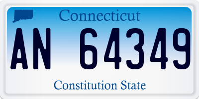 CT license plate AN64349