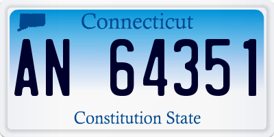 CT license plate AN64351