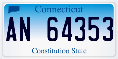 CT license plate AN64353