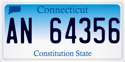 CT license plate AN64356