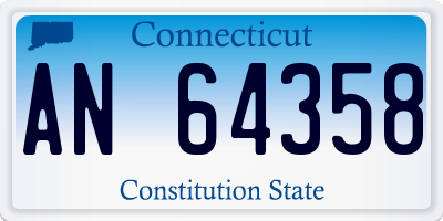 CT license plate AN64358