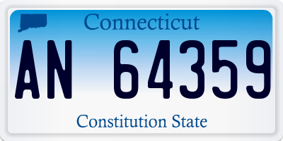 CT license plate AN64359