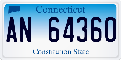 CT license plate AN64360