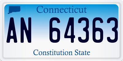 CT license plate AN64363