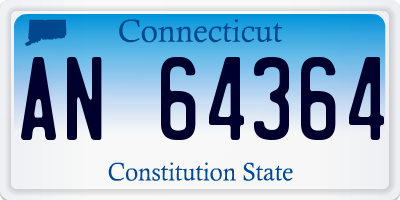 CT license plate AN64364