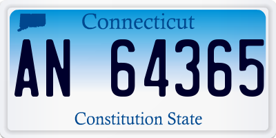 CT license plate AN64365