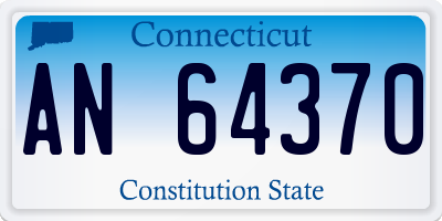 CT license plate AN64370