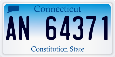CT license plate AN64371