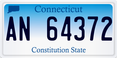 CT license plate AN64372