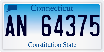 CT license plate AN64375