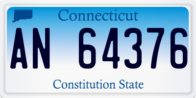 CT license plate AN64376