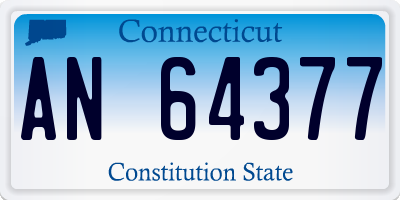 CT license plate AN64377