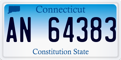 CT license plate AN64383