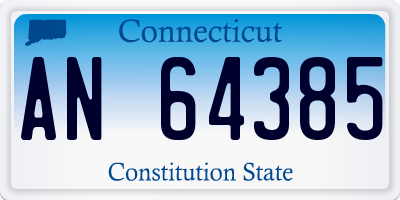 CT license plate AN64385