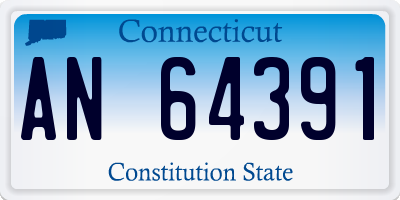 CT license plate AN64391