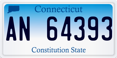 CT license plate AN64393