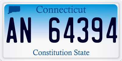CT license plate AN64394