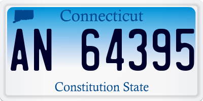 CT license plate AN64395