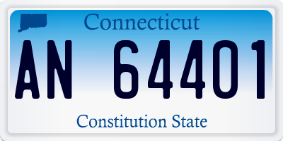 CT license plate AN64401