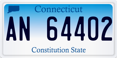 CT license plate AN64402
