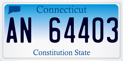 CT license plate AN64403