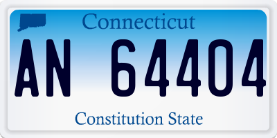 CT license plate AN64404