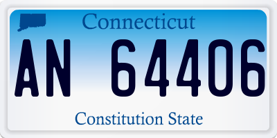 CT license plate AN64406