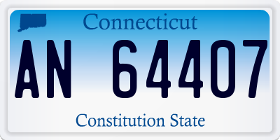 CT license plate AN64407