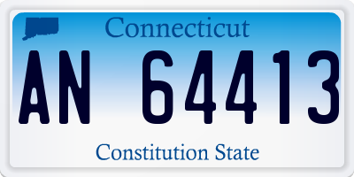 CT license plate AN64413