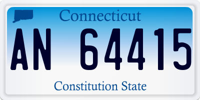 CT license plate AN64415